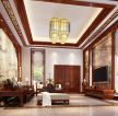 中式 高级别墅红木客厅装修效果图片