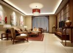 中式简约家装红木客厅装修效果图片