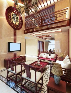 中式风格客厅效果图 中式客厅家具摆放