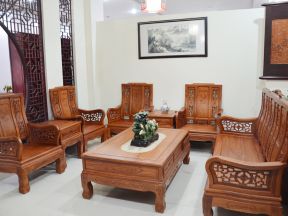 中式红木客厅 室内装修设计方案