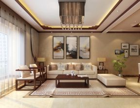 中式红木客厅 简约中式风格装修效果图片