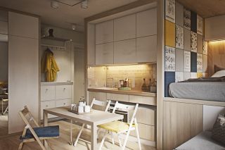 50平米小户型阁楼现代家装厨房设计
