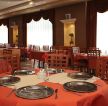 中式风格餐馆餐桌桌布装修效果图片