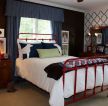 现代美式风格主卧室床背景墙设计