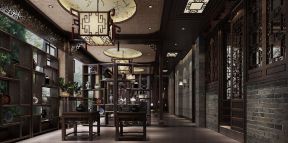 中式餐馆装修效果图 装修中式风格效果图