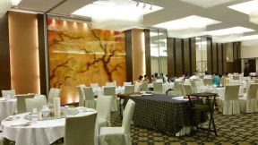 中式餐馆装修效果图 水晶灯图片