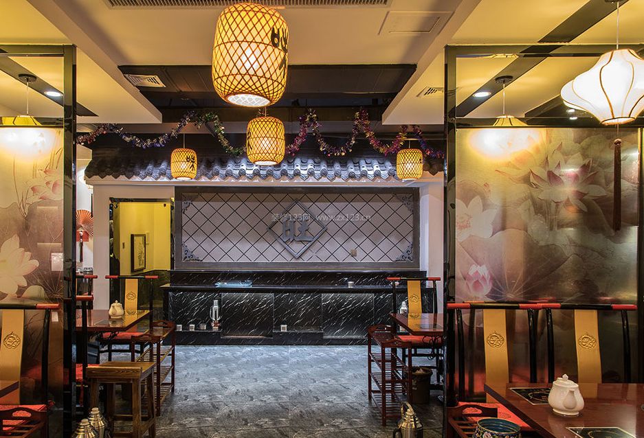 中式餐馆室内设计效果图片