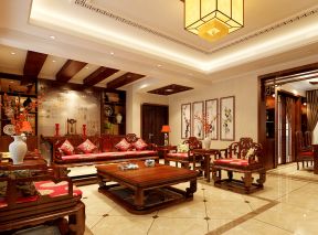 中式家居室内客厅设计元素装修效果图