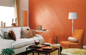 现代家居装修效果图片 橙色墙面装修效果图片