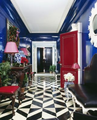 奢华别墅蓝色墙面装修效果图片