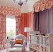 小户型婴儿房印花窗帘装修效果图片