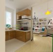 现代小户型家装厨房和客厅的隔断图