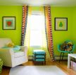 小户型客厅绿色墙面装修效果图片