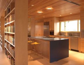 现代家装风格厨房和客厅的隔断图