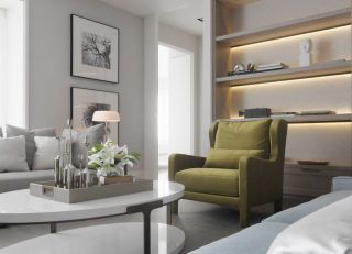混搭风格小户型简单客厅沙发椅子装修效果图片