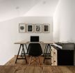 40平米小户型简约阁楼书房书桌设计效果图