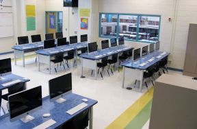 现代风格培训学校教室装修效果图