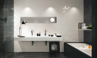 卫浴店面白色瓷砖贴图效果
