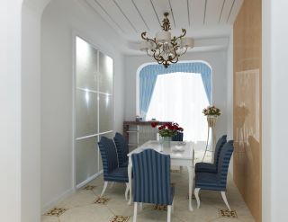 地中海风餐桌椅子装修效果图片