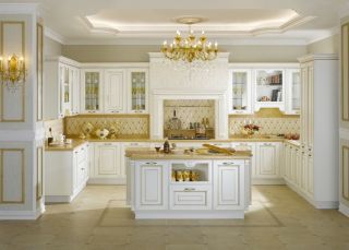 最新欧式别墅厨房橱柜装修效果图