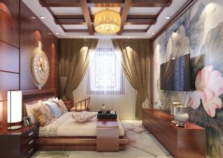 中式古典风格卧室装饰效果图