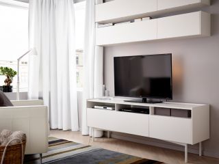 现代简约家装140平米客厅电视背景墙效果图