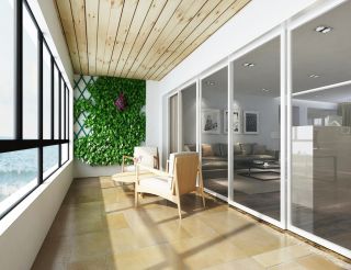 现代家装设计阳台绿化效果图