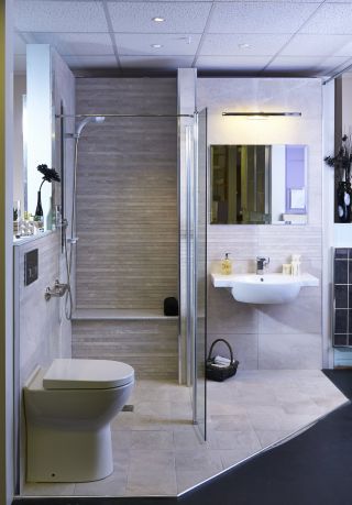简约设计卫浴展厅装修效果图片
