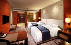 五星级酒店标准间 床头背景墙装修效果图片