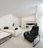 黑白现代简约客厅小户型沙发装修图片