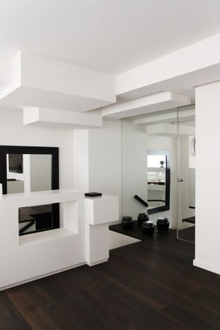 小户型家装黑白现代简约客厅图片
