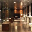 现代卫浴展厅褐色地砖装修效果图片