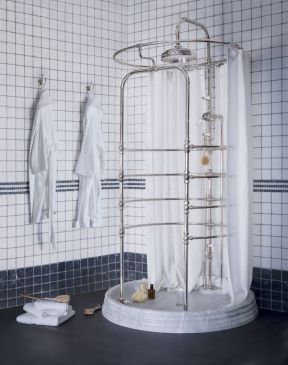 欧式卫浴展厅效果图 现代简约黑白风格