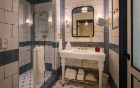 欧式卫浴展厅效果图 洗手池装修效果图片