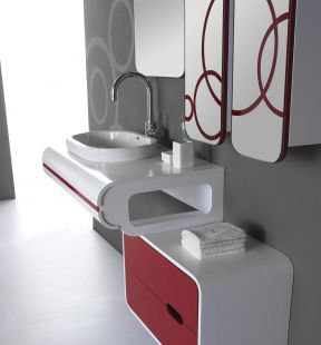 现代卫浴洗手池展厅装修效果图片