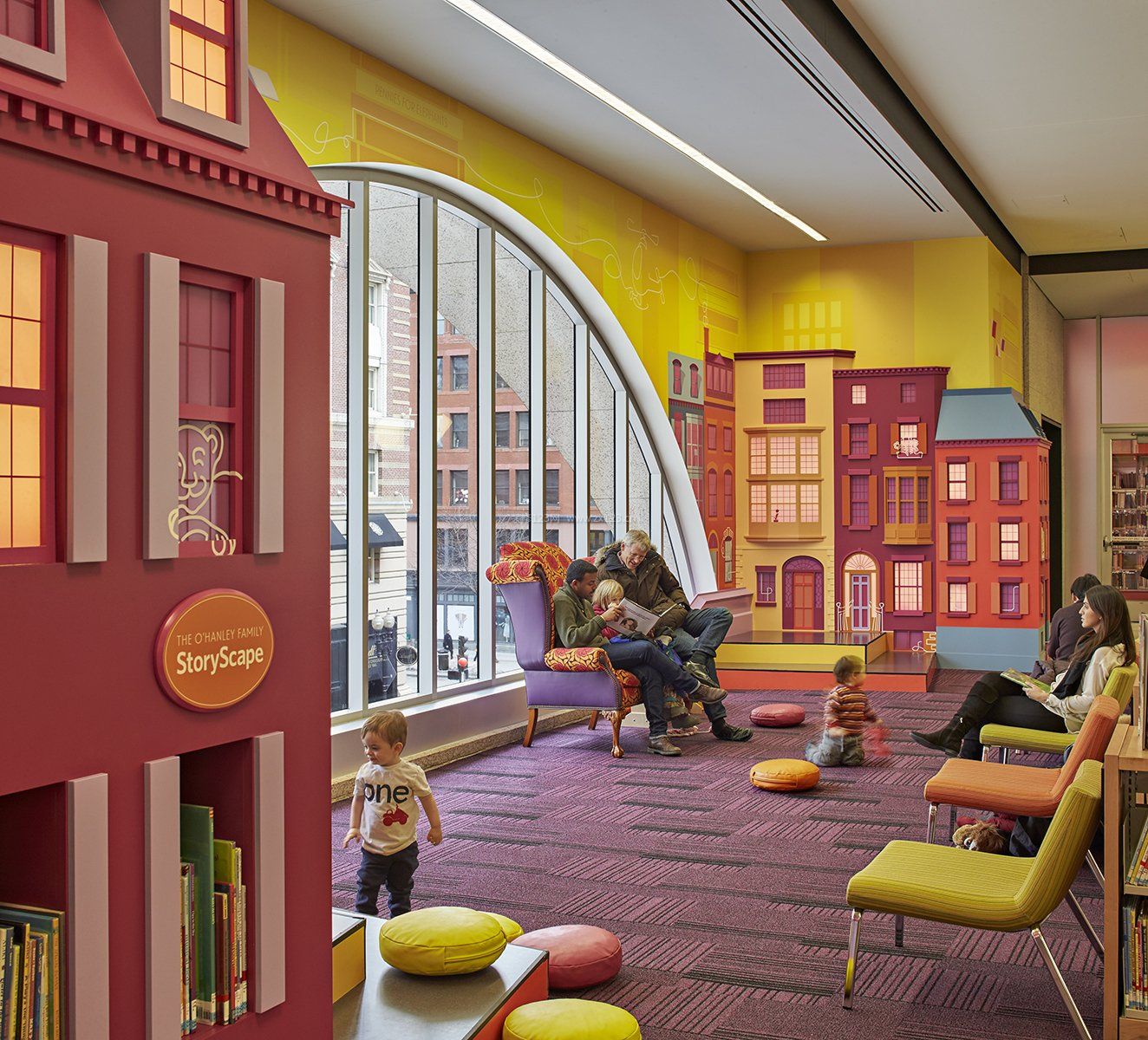 儿童图书馆室内颜色搭配效果图片