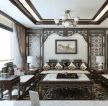 中式风格室内家装客厅沙发背景墙设计