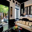 中式风格室内客厅布艺沙发装修设计图
