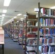 图书馆室内书架装饰设计效果图