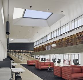 大型图书馆设计室内天花吊顶