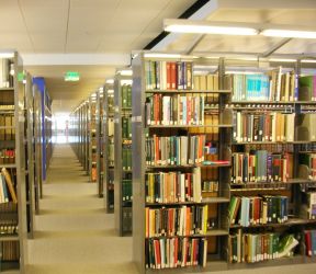 图书馆书架效果图 室内装饰设计效果图
