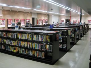 室内图书馆书架装饰设计效果图片