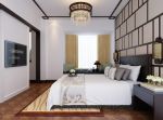 中式风格卧室床头背景墙装修实景图