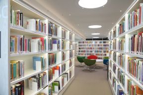 最新现代图书馆天花吊顶装修案例
