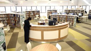 简约现代风格图书馆空间装修效果图片