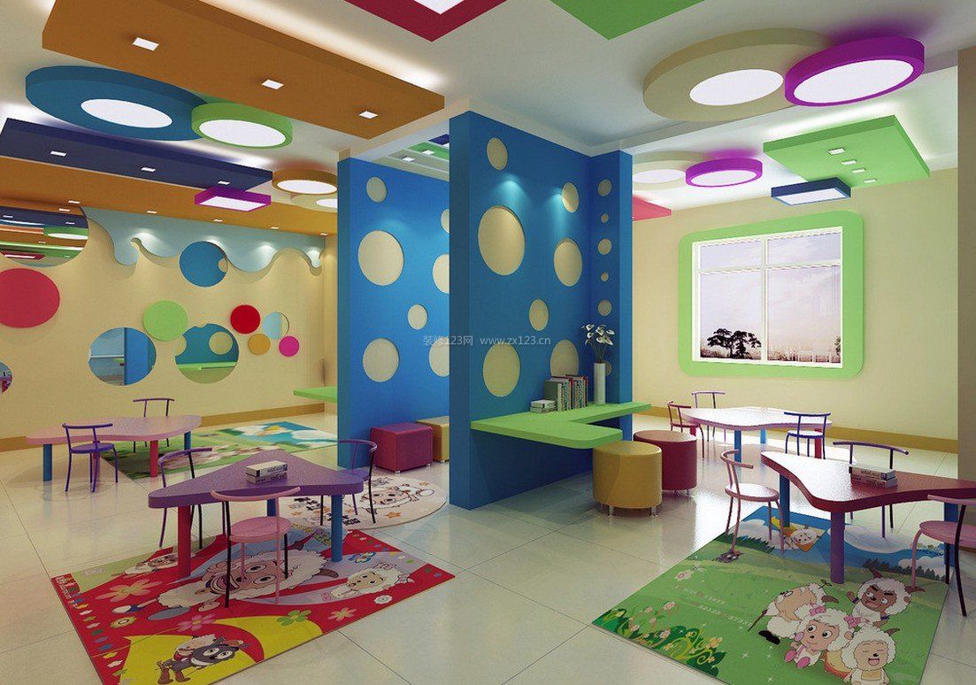 幼儿园式颜色装饰效果图