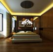中式家装卧室吊灯装修效果图片
