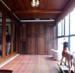新东南亚风格客厅阳台木质吊顶装修效果图大全