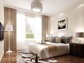 现代家居卧室设计 落地灯装修效果图片