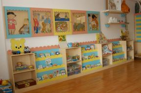 幼儿园装修设计图 幼儿园储物柜